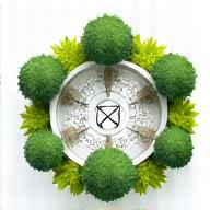 Icon representing a landscape design blueprint.